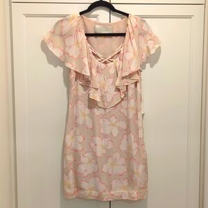 NWT Anthropologie Leifsdottir Silk Floral Mini Dress, Sz 4